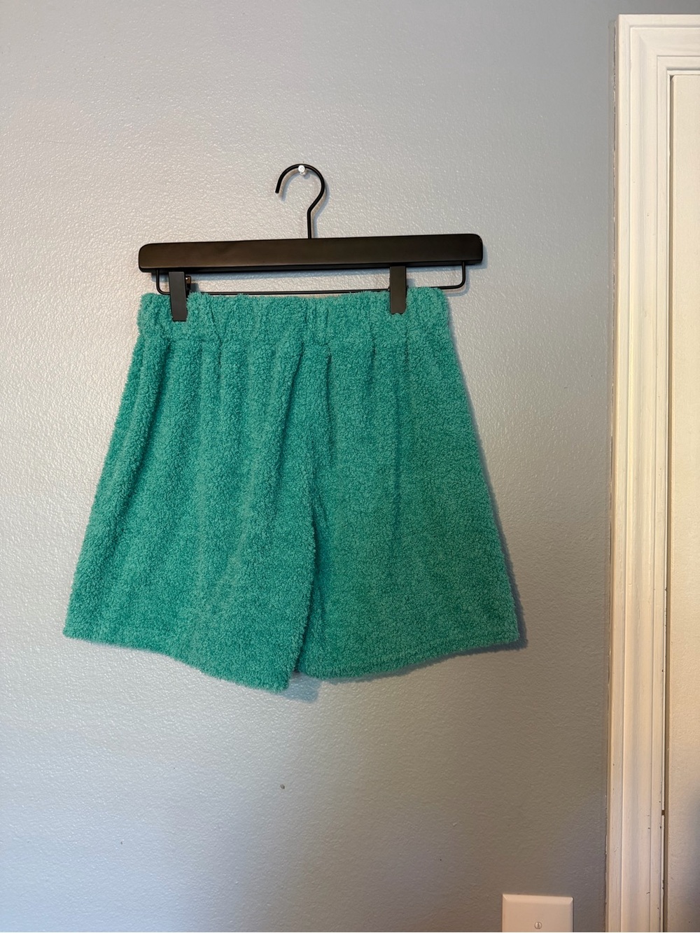 Girls' Plush Elastic-Waist Teal Shorts